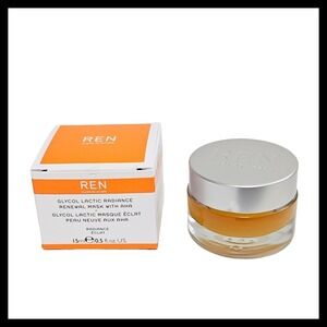 REN Clean Skincare Glycol Lactic Radiance Renewal Mask 0.5 oz / 15ml Travel Size